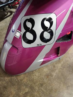 racing sidecar Lettering from WILLIAM J, CA
